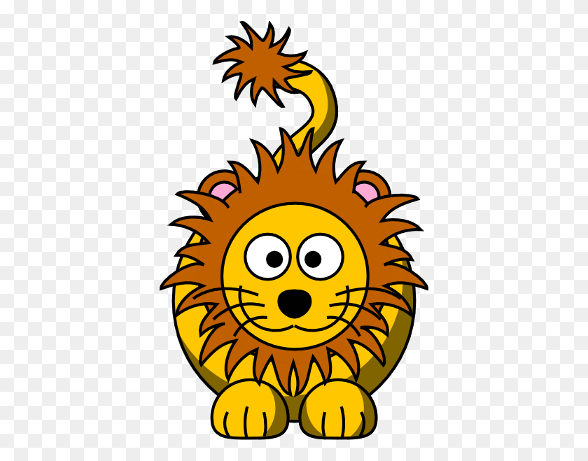 384x599 Cartoon Lion Clip Art Vector - Baby Lion Clipart