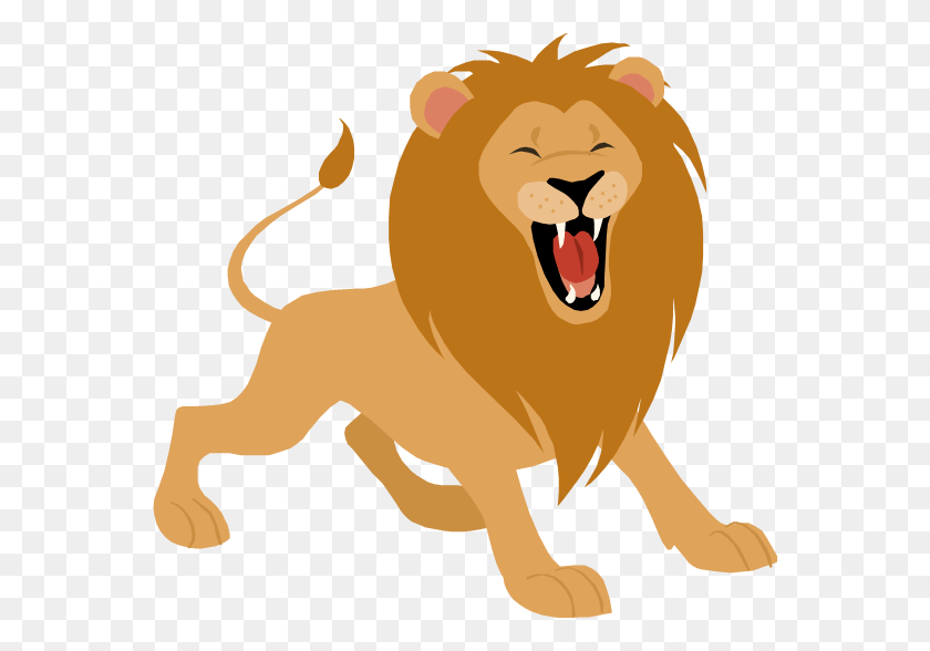 564x528 Cartoon Lion Lion Cartoon Free Download Clip Art On Clipart Png - Big Cat Clipart