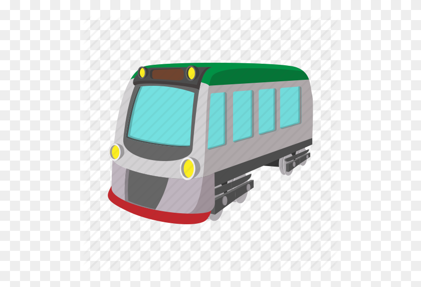 512x512 Cartoon, Locomotive, Rail, Track, Train, Transport, Transportation - Train Track PNG