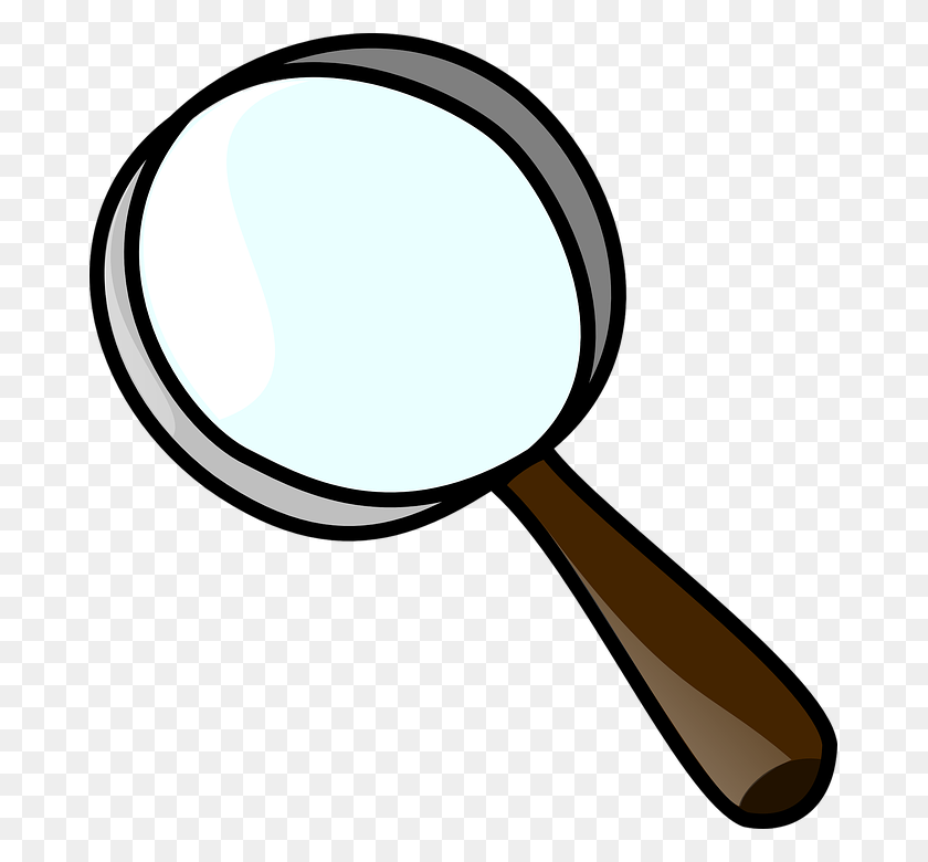 677x720 Cartoon Magnifying Glass Clipart - Magnifying Glass Clipart Transparent Background