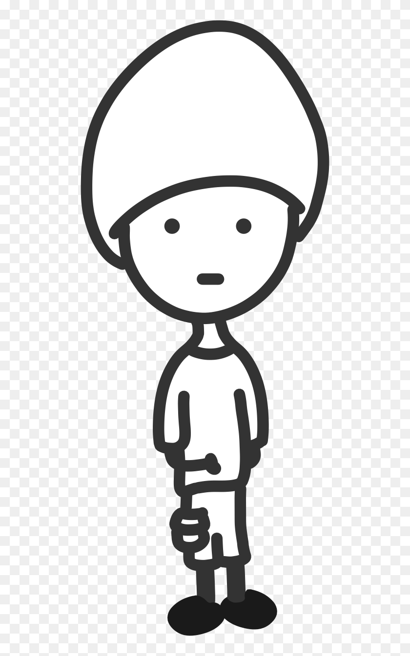 532x1286 Cartoon Man Black White Line Art Scalable Vector Graphics - Sing Clipart Black And White