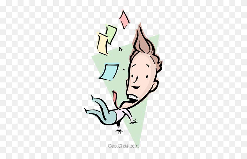 269x480 Cartoon Man Falling Royalty Free Vector Clip Art Illustration - Person Falling Clipart