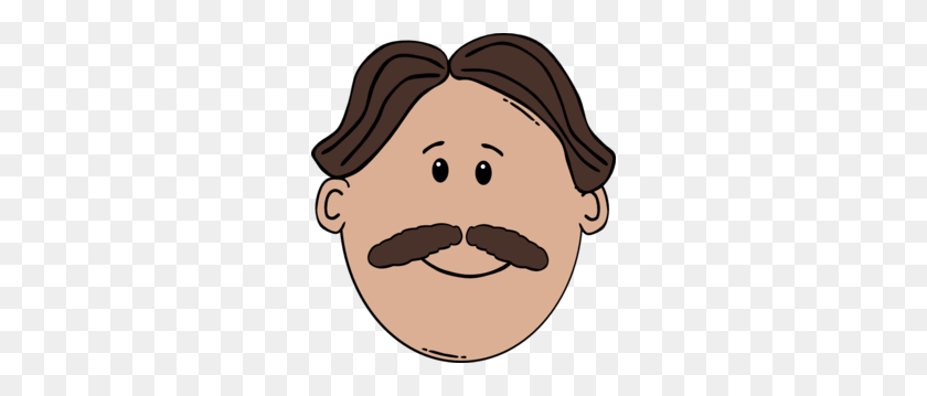 276x299 Cartoon Man With Mustache Clip Art - Mustache Clipart