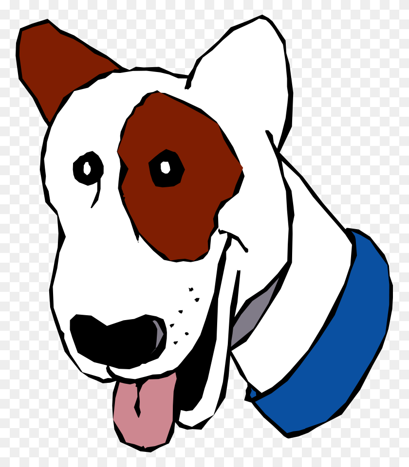 775x900 Cartoon Mean Dog - Bulldog Head Clipart