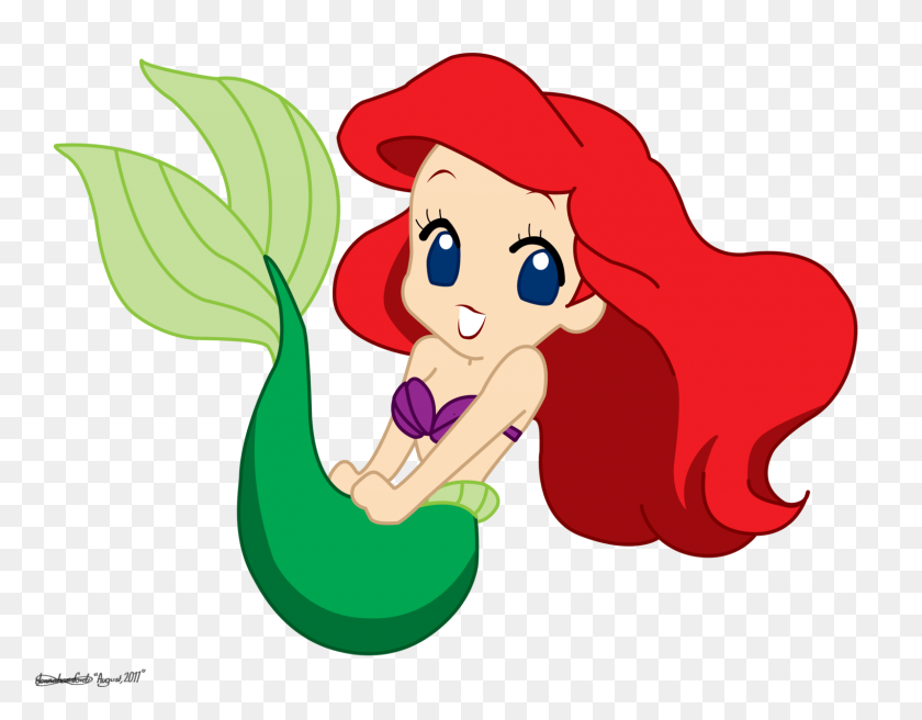 Cartoon Mermaid Cliparts - Cute Mermaid Clipart