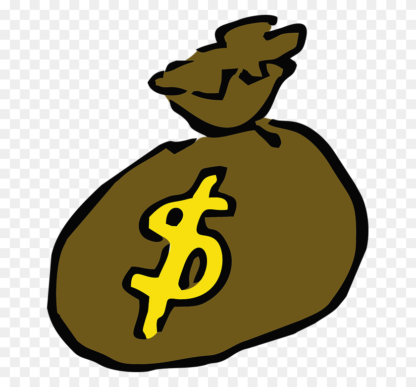 649x720 Cartoon Money Money Bag Free Pictures - Money Cartoon PNG