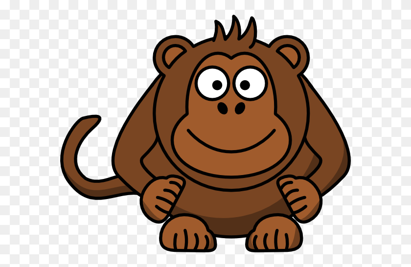 594x486 Cartoon Monkey Clip Art - Big Smile Clipart