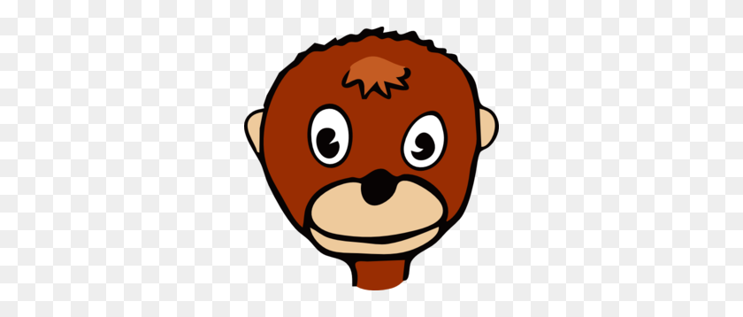 288x298 Cartoon Monkey Face Clip Art - Serious Clipart