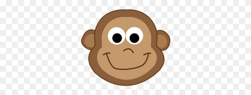 300x258 Cartoon Monkey Smiling Clipart - Monkey Head Clipart