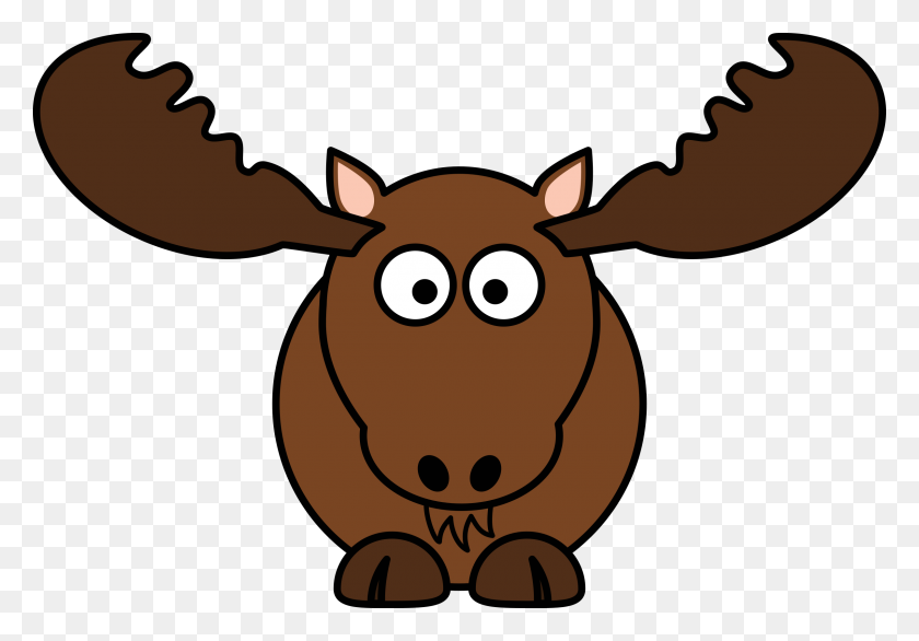 2400x1621 Cartoon Moose Icons Png - Moose PNG