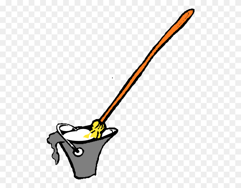 516x597 Cartoon Mop And Bucket Clip Art - Mop PNG