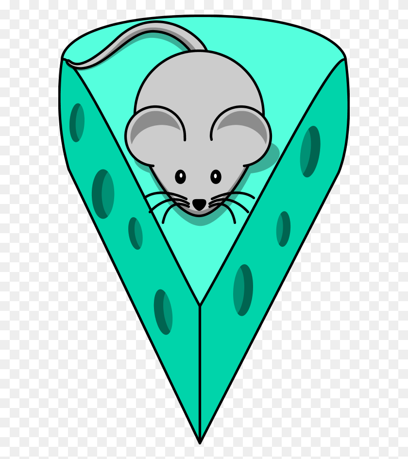 600x885 Cartoon Mouse On Top Of A Cheese - Swiss Cheese Clipart