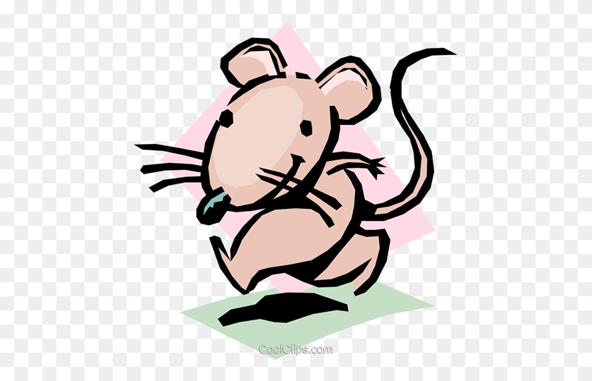 Cartoon Mouse Royalty Free Vector Clip Art Illustration - Cartoon Mouse Clipart