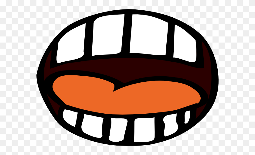 600x450 Cartoon Mouth Orange Tongue Transparent Png - Cartoon Mouth PNG