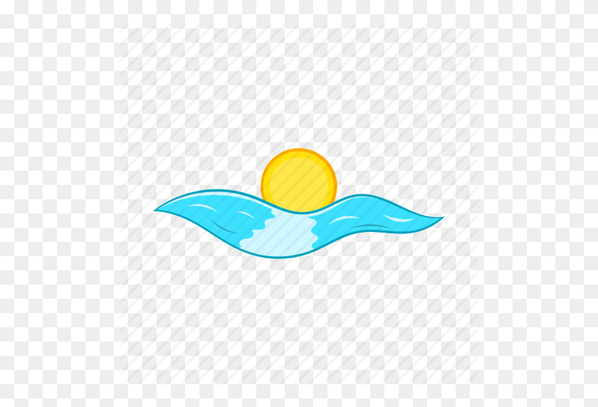 512x512 Cartoon, Nature, Ocean, Sea, Summer, Sun, Water Icon - Ocean Water PNG