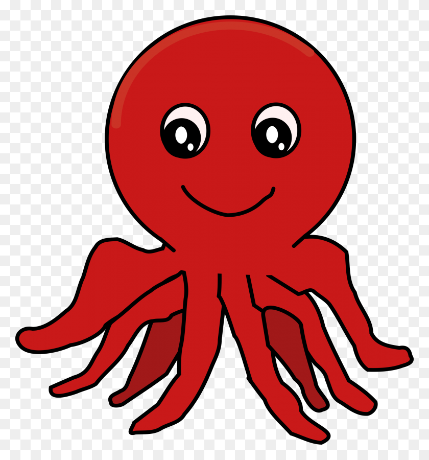 2228x2400 Cartoon Octopus Drawing Free Transparent Images With Cliparts - Big Head Clipart
