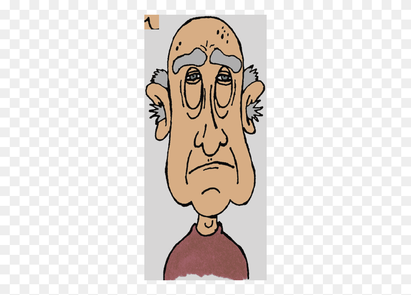 250x542 Cartoon Old Man Clipart - Old Man Clipart Free