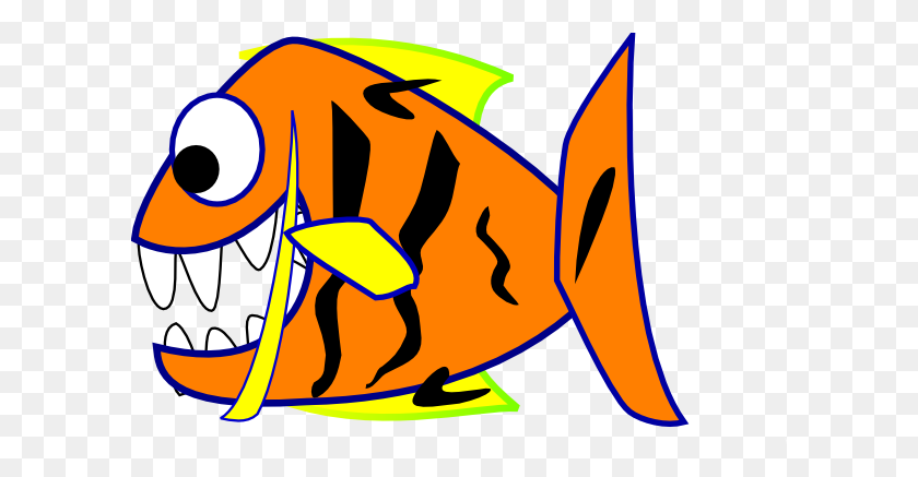 600x377 Cartoon Orange Fish Clip Arts Download - Fish Clipart Images