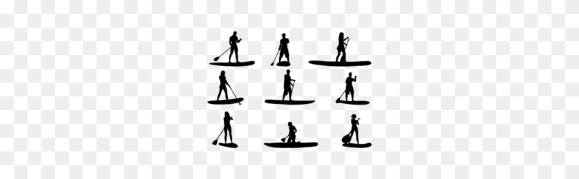 286x200 Cartoon Paddleboard Collection Vector - Paddle Board Clip Art