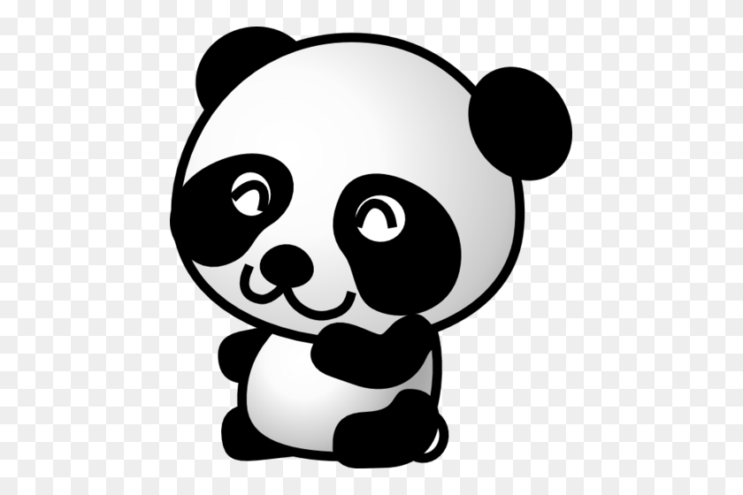 455x500 Cartoon Panda Wallpapers - Cave Clipart Black And White