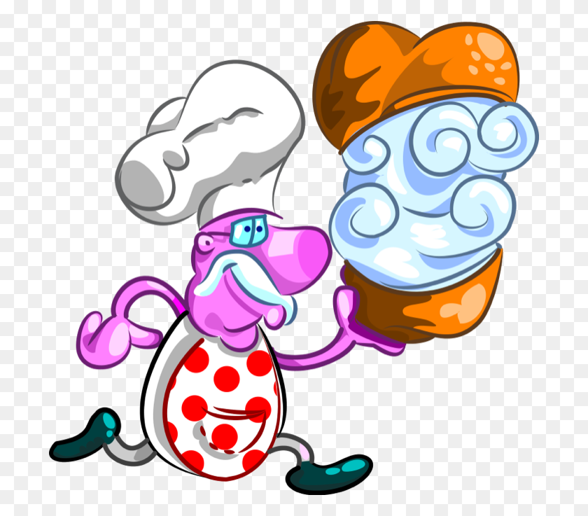 700x677 Cartoon Pastry Chef Royalty Free Vector Clip Art Illustration - Chef Clipart