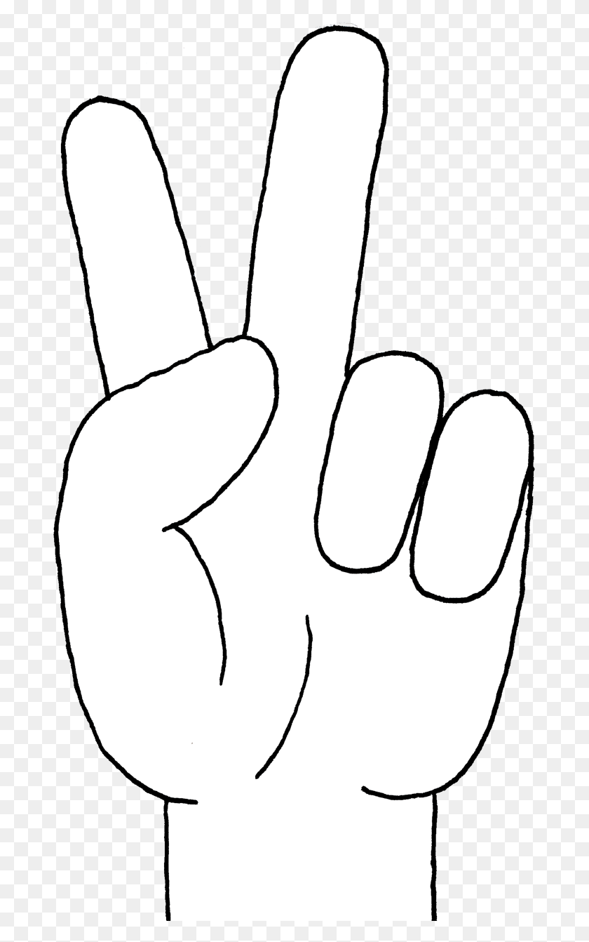 687x1282 Cartoon Peace Sign Hand - Peace Clipart