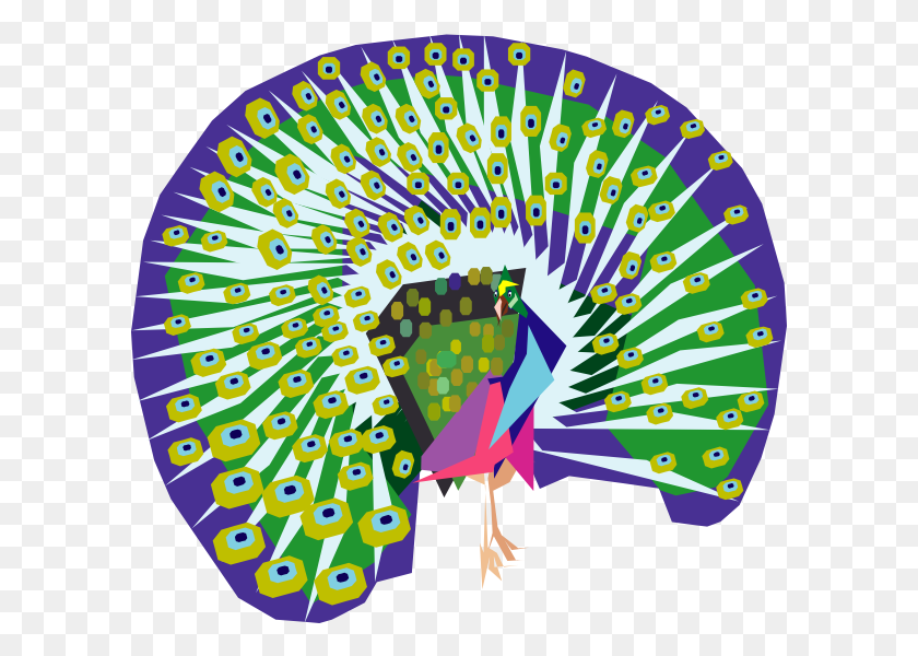 600x540 Cartoon Peacock Png, Clip Art For Web - Peacock Clipart Free