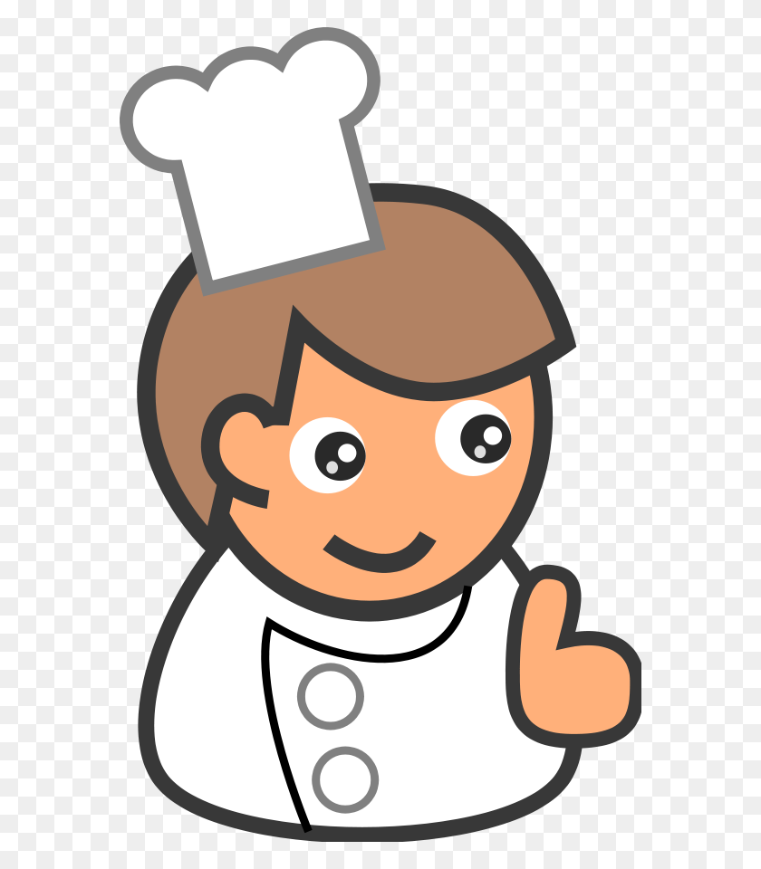 576x900 Cartoon Person Cooking Clipart - Person On Phone Clipart