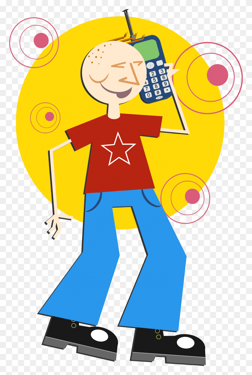 1480x2258 Cartoon Phone Clipart, Explore Pictures - Talk On The Phone Clipart