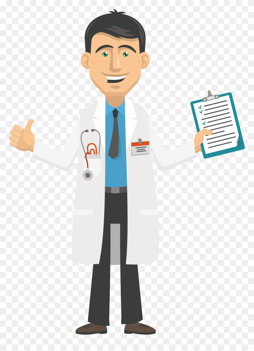 3135x4427 Cartoon Physician Clip Art - Doctor Clipart PNG