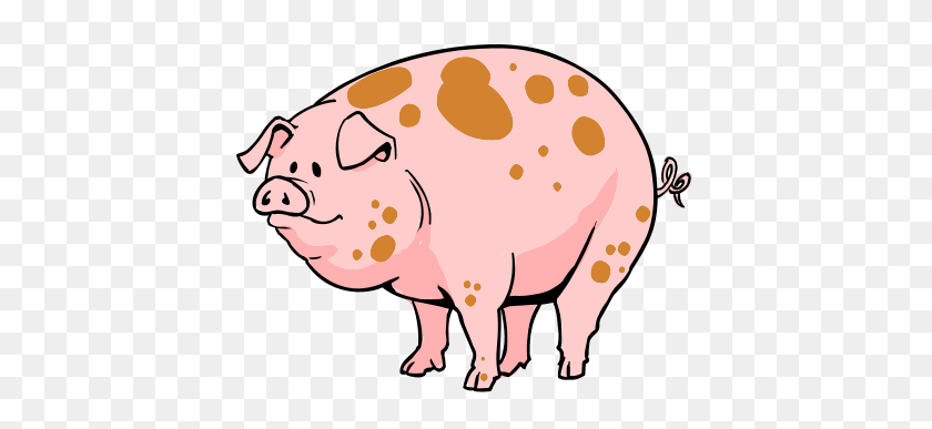 425x327 Imágenes De Dibujos Animados De Grupo De Cerdos Con Artículos - Bendición De Los Animales Clipart