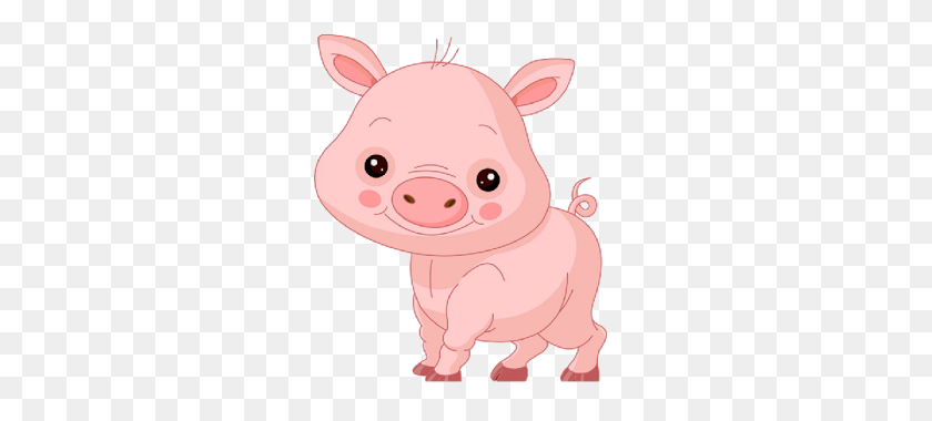 320x320 Cartoon Pics Of Pigs Group With Items - Cartoon Pig PNG