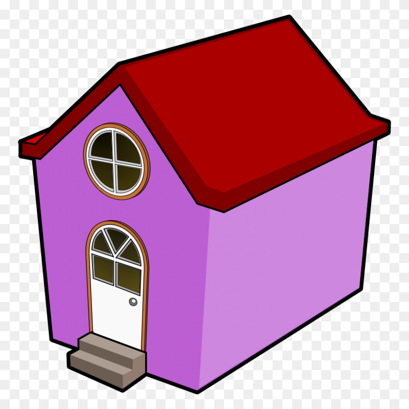 800x800 Cartoon Picture Of A House - Tiny House Clipart