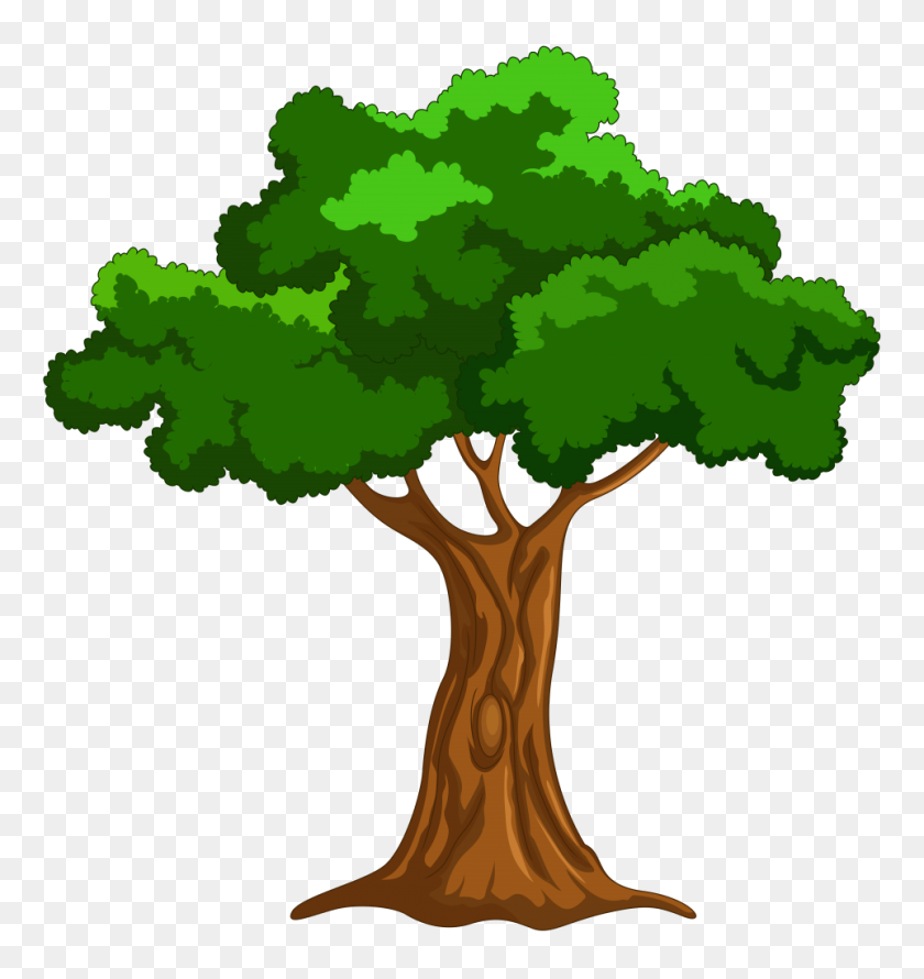 962x1024 Cartoon Picture Of A Tree Sevimlimutfak - Tree Top Clipart