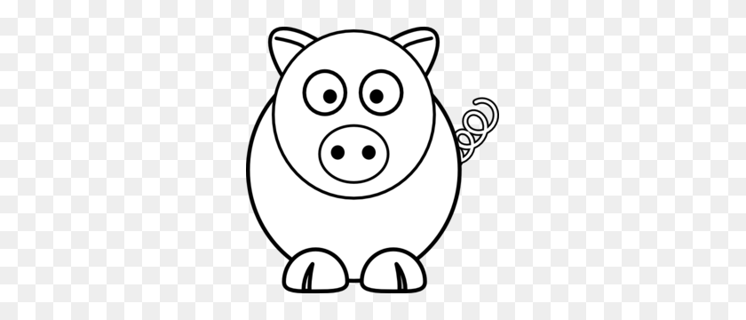 285x300 Cartoon Pig Black And White Png, Clip Art For Web - Pig Nose Clipart