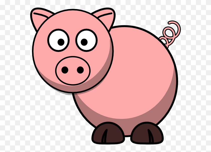 600x546 Cartoon Pig Clipart - Pig Clip Art