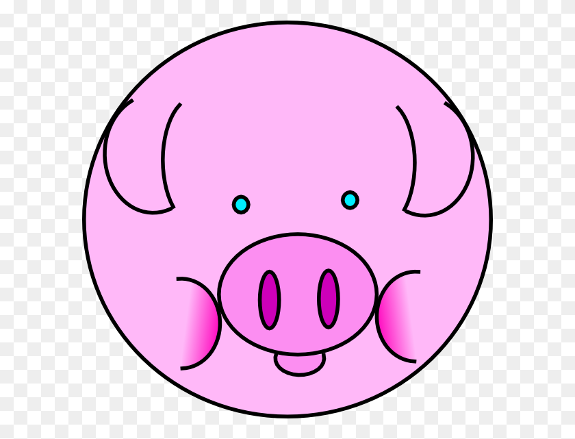 600x581 Cartoon Pig Clipart Free - Free Pig Clipart