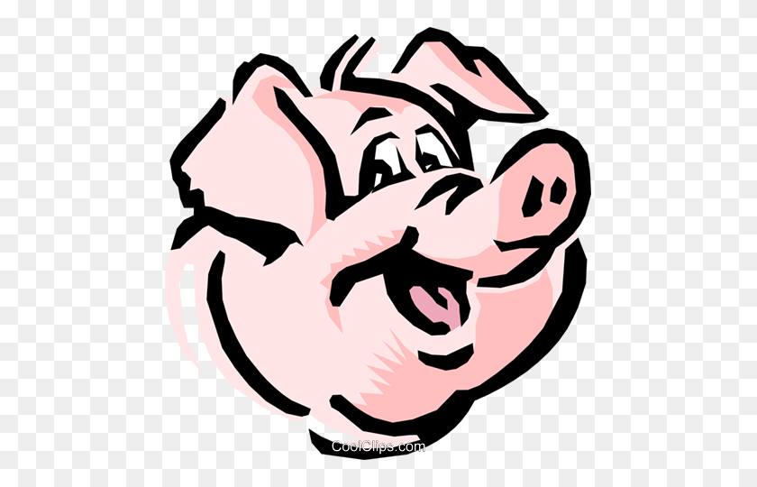 473x480 Cartoon Pig Royalty Free Vector Clip Art Illustration - Pig Clipart PNG