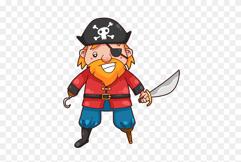 449x505 Мультфильм Пиратский Клипарт - Голова Пирата Клипарт