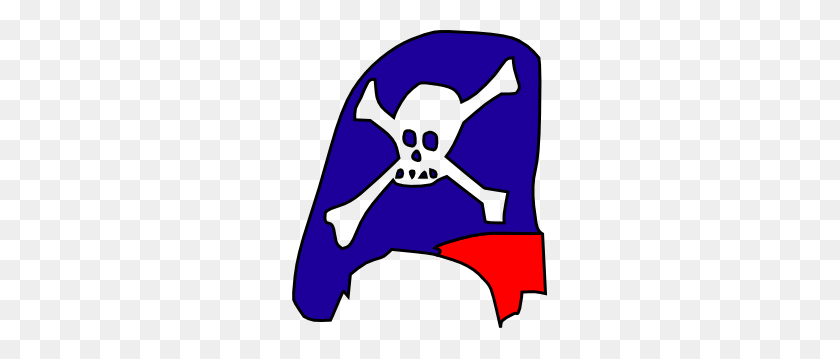 255x299 Cartoon Pirate Hat Skull Bones Clip Art - Pirate Hat Clipart