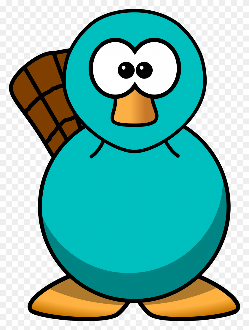 1636x2211 Cartoon Platypus Teal Icons Png - Platypus PNG