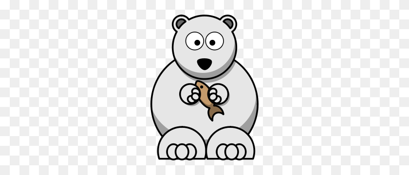 222x300 Cartoon Polar Bear - Polar Express Clip Art