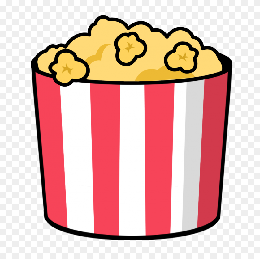 1123x1121 Cartoon Popcorn Group With Items - Ready To Pop Clipart
