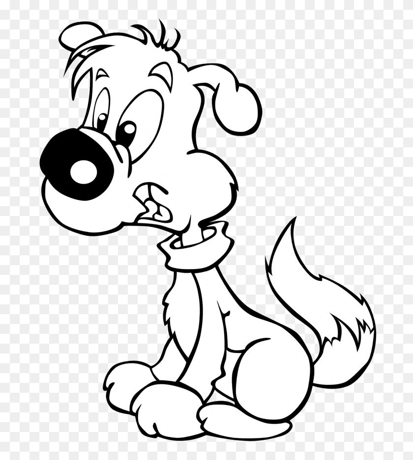 1331x1498 Cartoon Puppy Clipart - Dog Bone Clipart Black And White