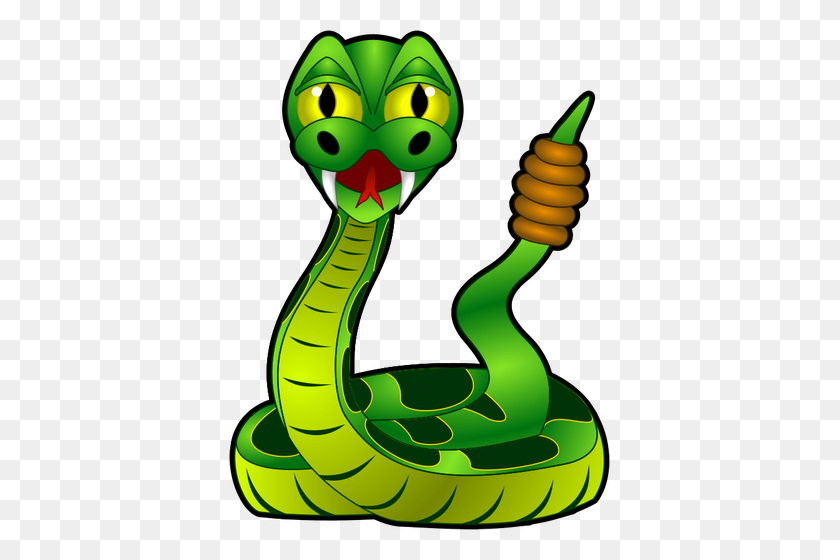 381x500 Ilustración De Vector De Dibujos Animados De Serpiente De Cascabel - Imágenes Prediseñadas De Serpiente De Cascabel
