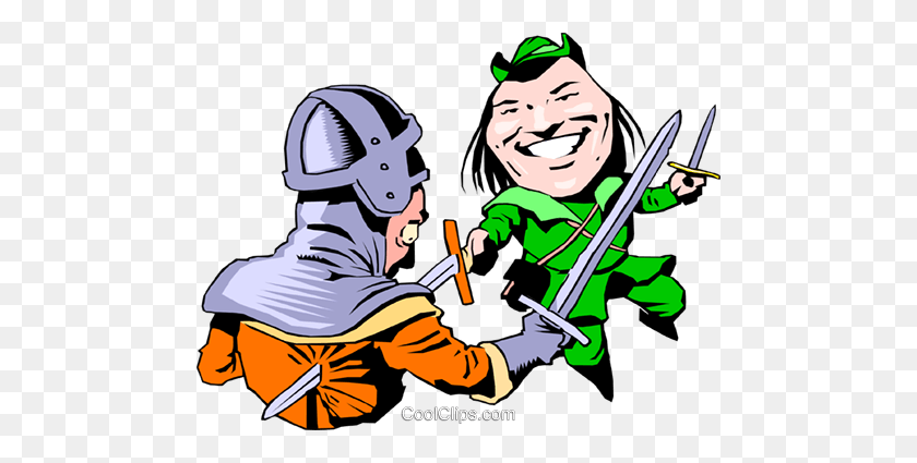480x365 Cartoon Robin Hood Royalty Free Vector Clip Art Illustration - Robin Clipart