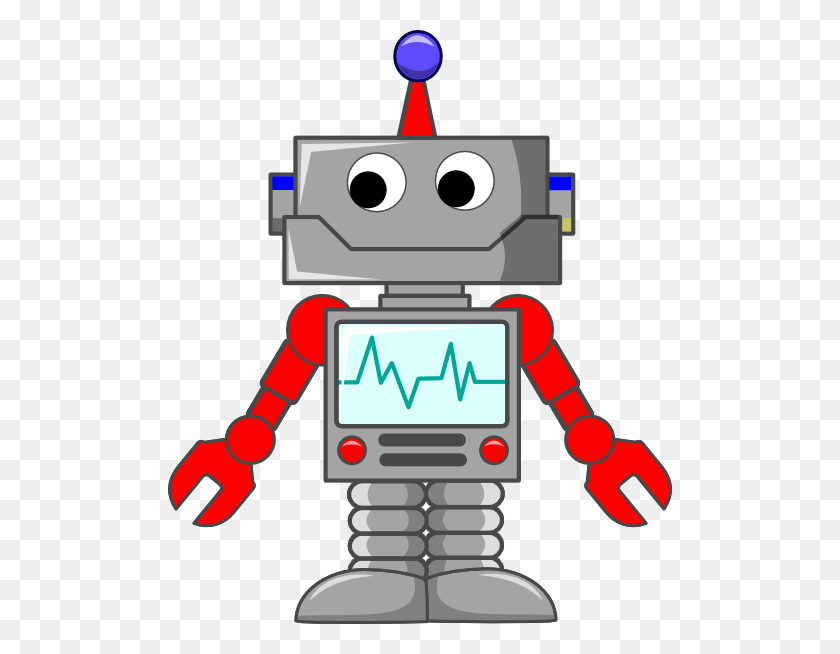 504x594 Cartoon Robot Clip Art - Robot PNG