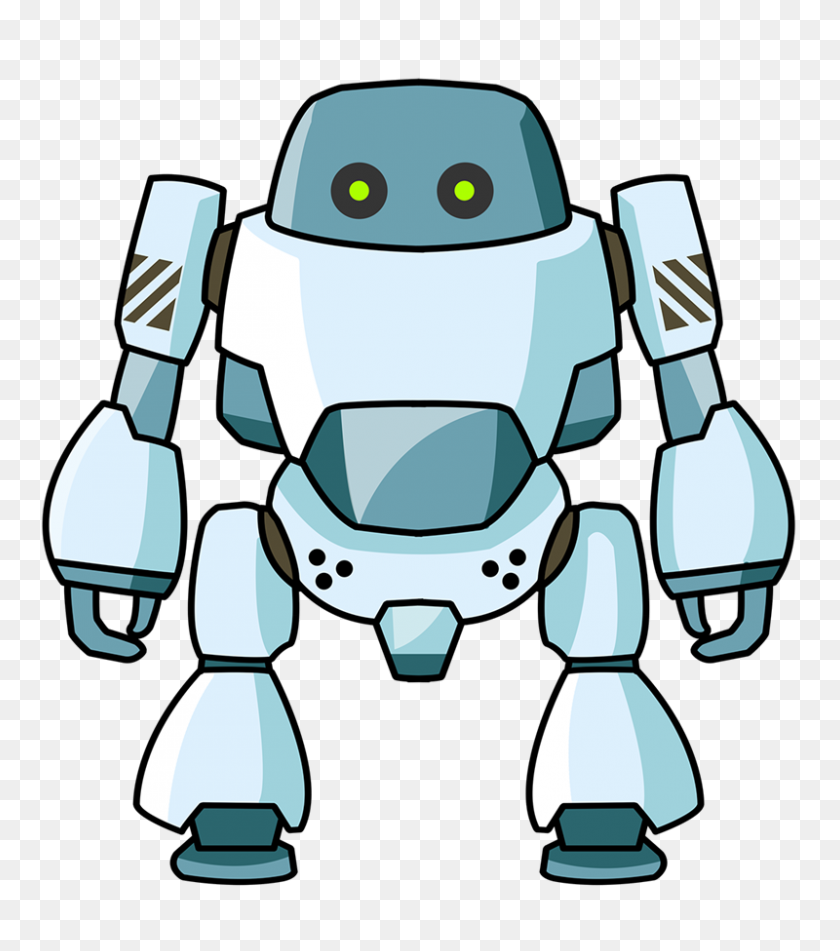 800x914 Cartoon Robot Clipart Clipart Kid - Technology Clip Art