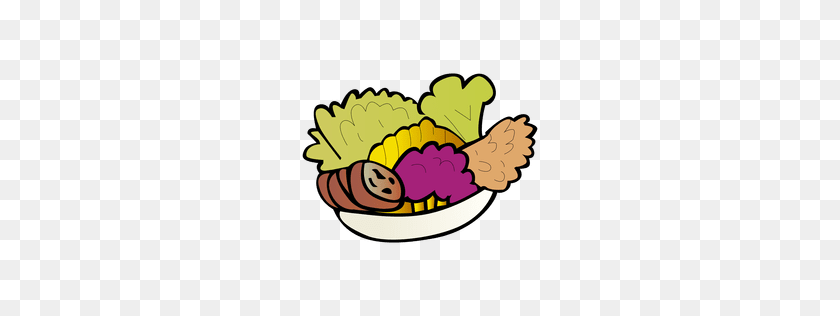 256x256 Cartoon Salad Clipart Free Clipart - Salad Bowl Clipart