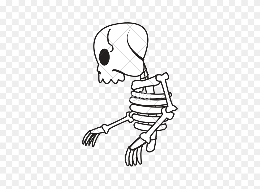 550x550 Группа Изображений Мультяшного Скелета С Элементами - Скелетная Система Клипарт